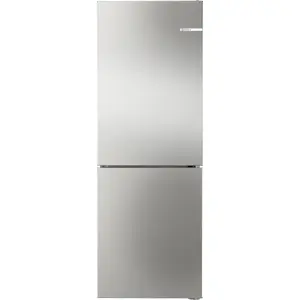 Fridge-freezer Bosch Serie 2 KGN33NSDB, freestanding, stainless steel, Total capacity 282 L (Fridge 189 L / Freezer 90 L), Height 1754 mm