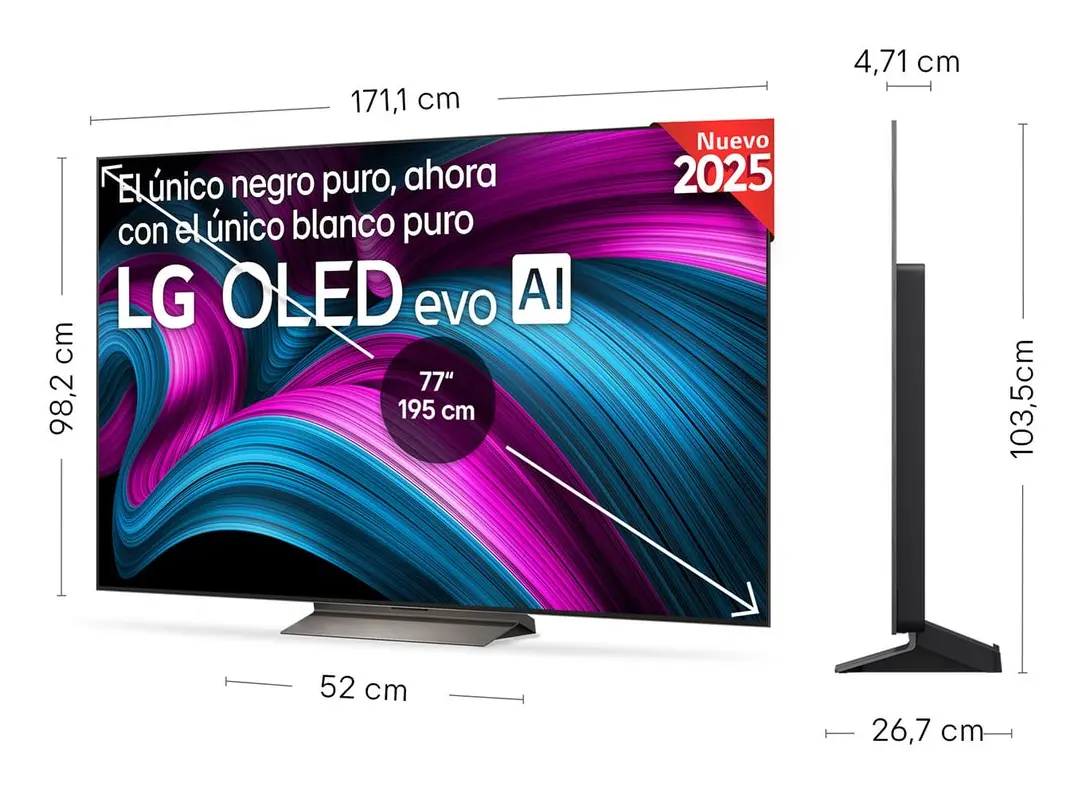 LG OLED77C5ELB 77 Дюймов 4K Ultra HD Smart TV Photo 3