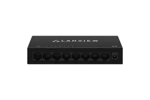 Lanview LVN-DESK-8PORT-1G nevadāms gigabitu tīkla slēdzis ar 8 RJ-45 portiem un 16 Gbit/s komutācijas jaudu