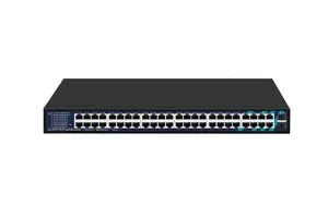 Неуправляемый гигабитный сетевой коммутатор Lanview LVN-1UMOUNT-48PORT-2SFP-1G с 48 портами RJ-45 и 2 слотами SFP 100 Гбит/с