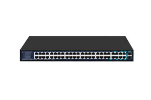 Lanview LVN-1UMOUNT-48PORT-2SFP-1G Nevadāms gigabitu tīkla komutators ar 48 RJ-45 portiem, 2 SFP slotiem, 100 Gbit/s komutācijas jaudu un IEEE 802.3 atbalstu