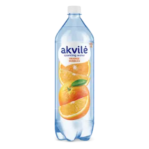 Bottled Drinking Water Akvilė Orange Flavored Lightly Carbonated 1.5L PET