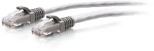 Network Cable C2G 2ft Cat6a Snagless RJ-45 to RJ-45 Gray 0.6m