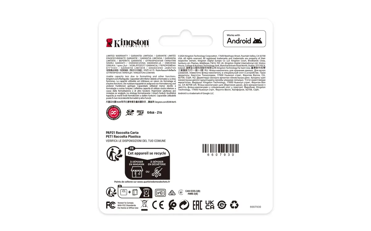 Flash Memory Kingston Technology microSDXC Canvas Select Plus Gen3 Photo 6