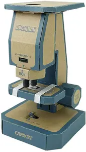 Microscope Carson OG-100 Optigami DIY assembly — educational foldable optical microscope kit
