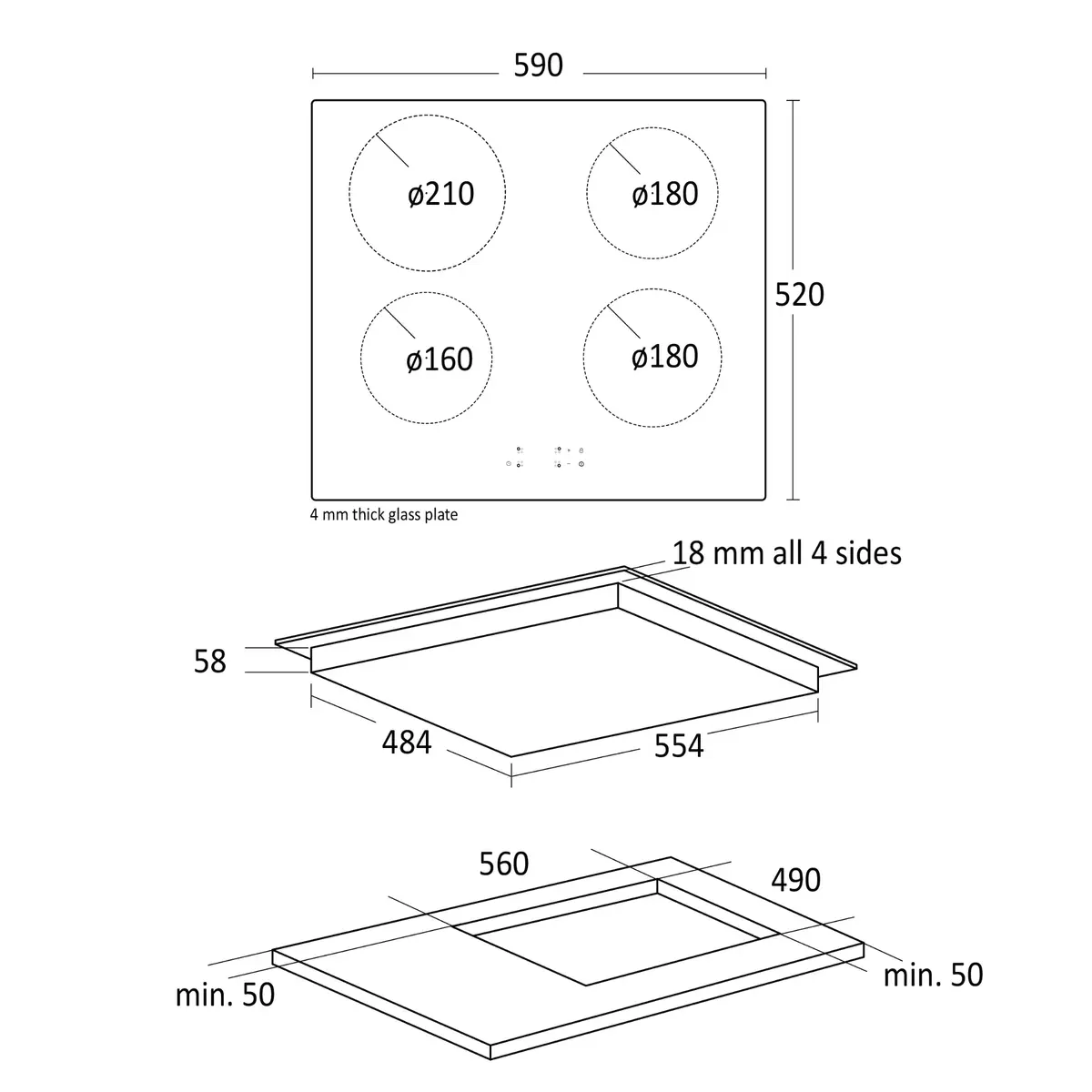 Scandomestic IKP60 built-in induction hob Photo 2