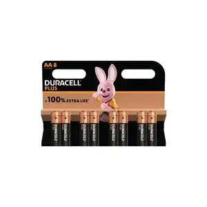 Alkaline AA Batteries Duracell Plus MN1500 LR6 8-pack