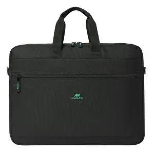Rivacase Gremio 5517 Black Laptop Cover for 17.3-inch Screens Universal Fit Recycled Polyester with Shoulder Strap and Front Pocket