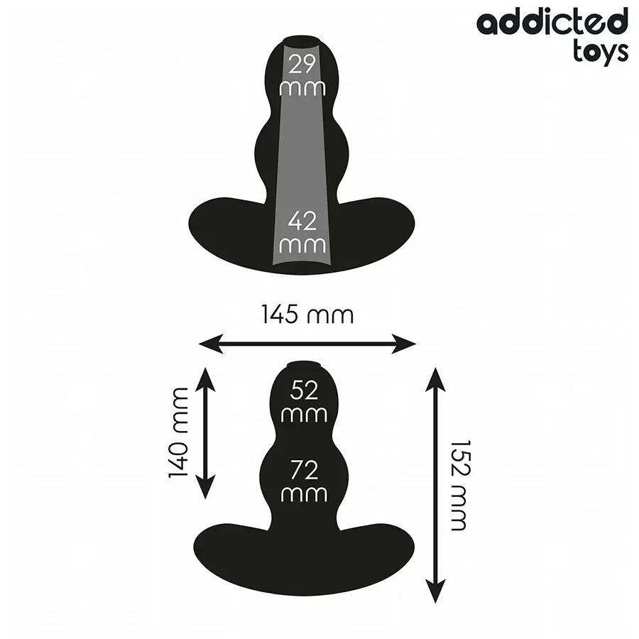 Анальная пробка ADDICTED TOYS Пустотелая XXL 15.2 СМ Photo 4