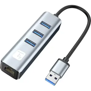 Сетевой адаптер TECHLY USB 3.0 на RJ45 Gigabit с 3x USB-A хабом