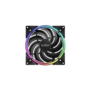 140mm PCCOOLER case fan CORONA-MAX-FRGB, 1000–2000 RPM, ARGB lighting