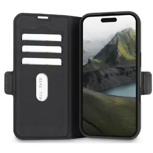 Складной чехол dbramante1928 Oslo Pro для Apple iPhone 16 чёрный PU-пластик