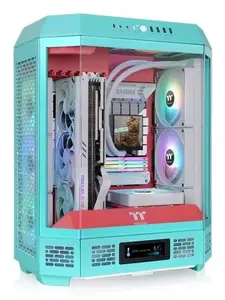 Thermaltake The Tower 600 Midi Tower PC Case Mint Colour supporting ATX Micro-ATX Mini-ITX Motherboards with Tempered Glass