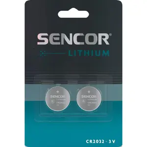 Battery SENCOR CR2032 3V lithium coin cell, 2-pack (blister)