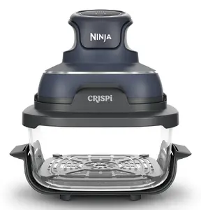 Ninja CRISPi Karstā gaisa friteris FN101EUGY 3.8 L 1700 W Zils Pelēks Caurspīdīgs ar pogām un iebūvētu displeju
