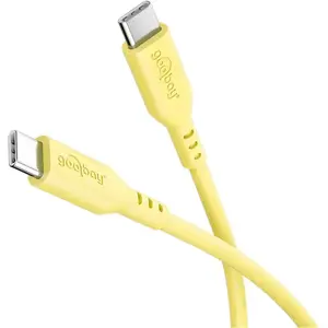 USB-C cable GOOBAY 77742, 1 m, silicone, fast charging, USB-C to USB-C