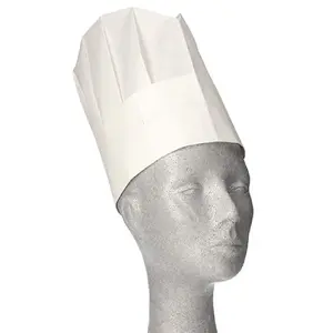 Chef hat Papstar Provence Size S 23 x 27.7 cm, adjustable, white paper, pack of 10