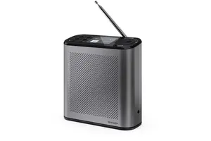 Sharp Osaka Portable Digital Radio DR-P530 with DAB+ and FM, 3 W RMS, Bluetooth, USB Type-C, LCD Display, and Built-in Battery in Grey