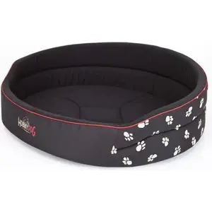 Пенополиуретановый лежак для собак Hobbydog R6 Black с лапками — матрас из пены, размер R6