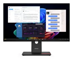 Lenovo ThinkVision T27UD-40 27 collu 4K Ultra HD IPS LCD monitors ar 3840 x 2160 izšķirtspēju 16:9 malu attiecību USB centrmezglu un augstuma regulēšanu