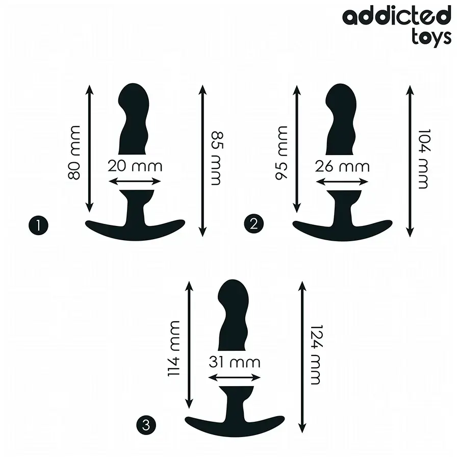 Анальная пробка ADDICTED TOYS НАБОР ИЗ 3 СИЛИКОН МОДЕЛЬ 1 Photo 4