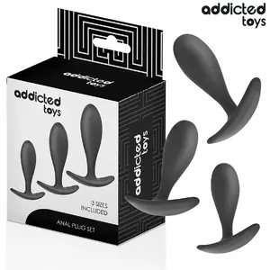 Анальная пробка ADDICTED TOYS НАБОР ИЗ 3 СИЛИКОНОВЫХ МОДЕЛЬ 2 D-242831