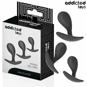 Анальная пробка ADDICTED TOYS НАБОР ИЗ 3 СИЛИКОН МОДЕЛЬ 3 D-242832