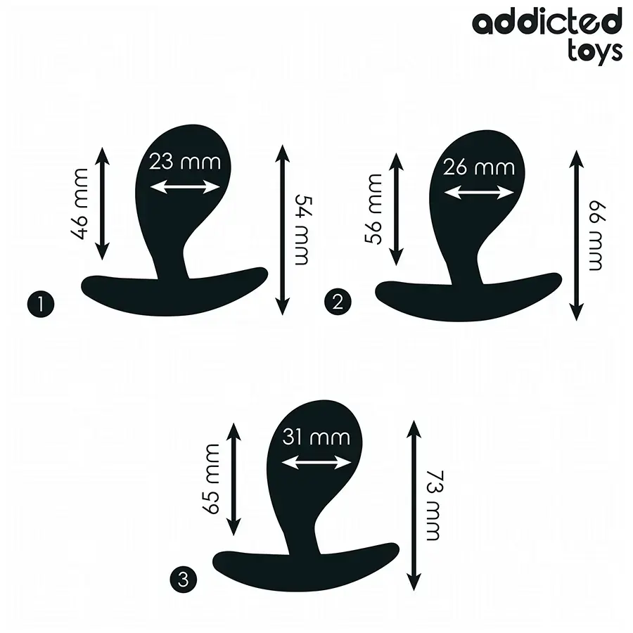 Анальная пробка ADDICTED TOYS НАБОР ИЗ 3 СИЛИКОН МОДЕЛЬ 3 Photo 4