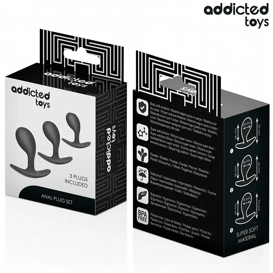 Анальная пробка ADDICTED TOYS НАБОР ИЗ 3 СИЛИКОН МОДЕЛЬ 3 Photo 7