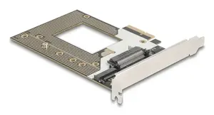 Internal M.2 / U.2 adapter card DELOCK 90854 — PCIe 4.0 (host: PCIe, outputs: M.2 Key M 110 mm, U.2)