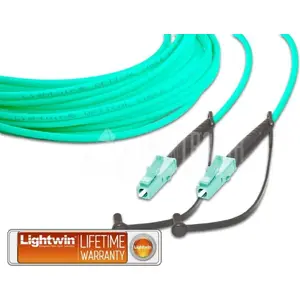 Network Cable Lightwin High Quality Simplex LWL Patch Cable MM OM3 LC 2.0m Black