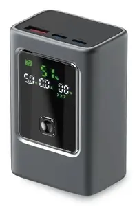 SBS TTBB10000LCDPD35 Внешний аккумулятор 10000 мАч литий-полимерный серый с USB Type-C и быстрой зарядкой