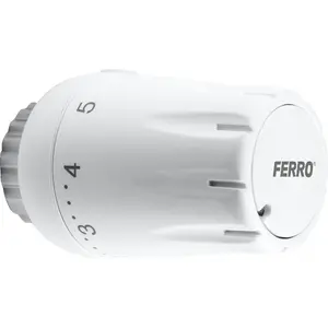 Thermostatic Radiator Valve Head FERRO GT11 white – manual temperature control for heating radiators