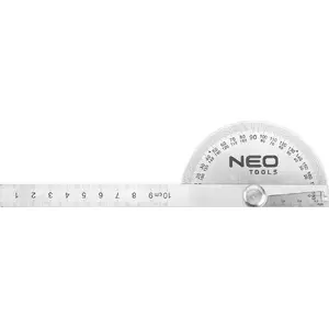 Ruler with square NEO tools 10 cm 180°