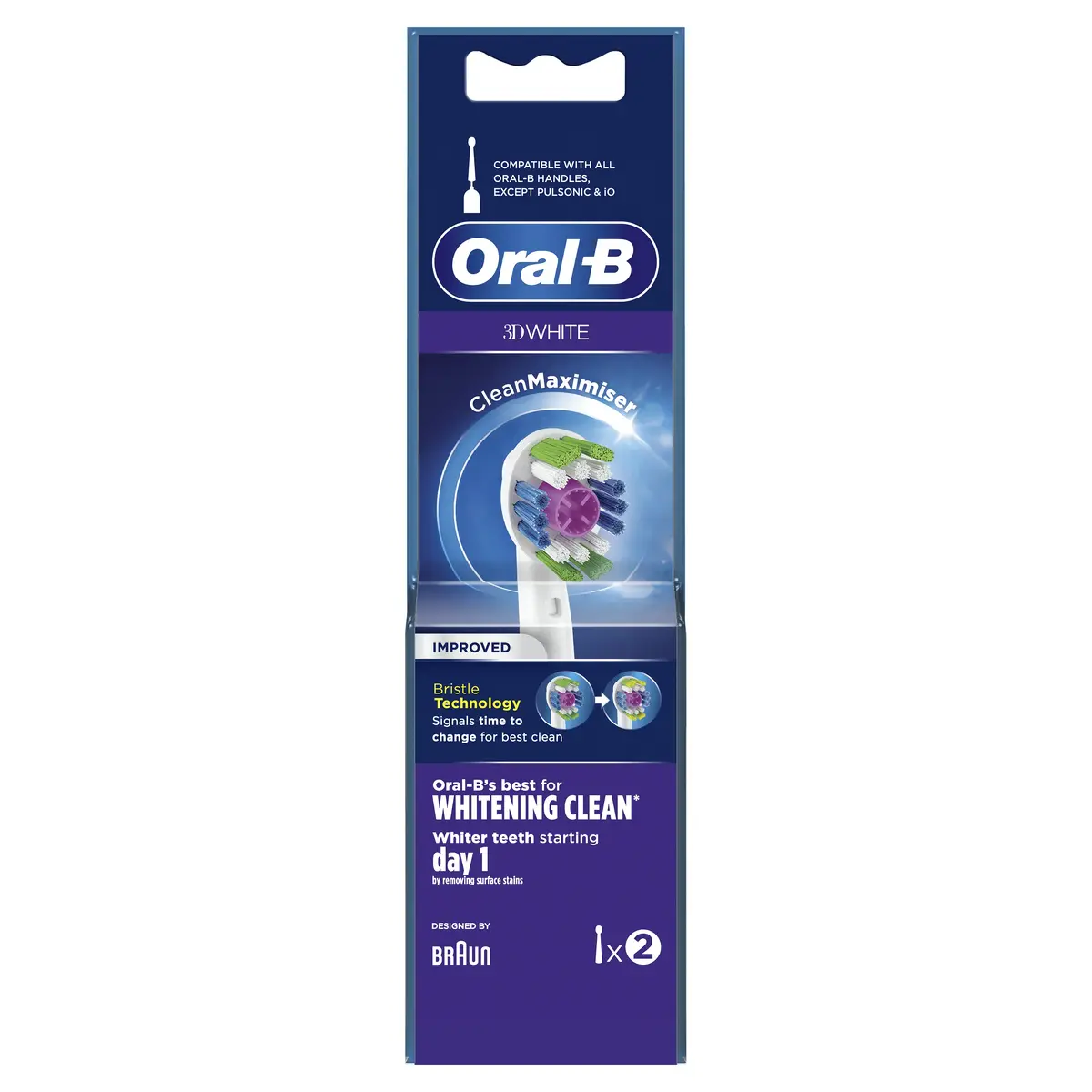 Toothbrush Heads Oral-B 3D White Clean Maximiser 2 pcs Photo 3