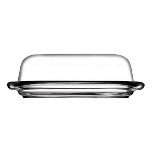 Butter dish Pasabahce glass 7086692 — clear glass butter container
