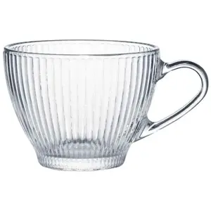 Glass Mug Ambition Curly 380 ml — Ambition 4676030, clear glass drinking mug