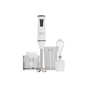 Hand blender set Black & Decker BXHBA750E 750W white — stick blender with accessories