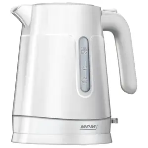 Electric kettle MPM MCZ-119, 1 L, 2200 W, white, concealed heating element, water level indicator