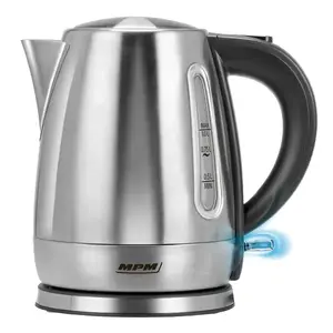Electric kettle MPM 1 L 1630 W Stainless Steel with removable filter and 360° base