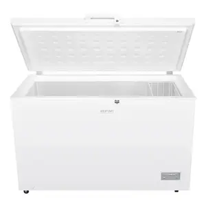 Chest freezer MPM MPM-380-SK-15E, 380 L, R600a, electronic control, key lock, 1300×710×850 mm