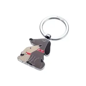 Keychain TROIKA metal design DOG & DOGGY KR18-05/BR