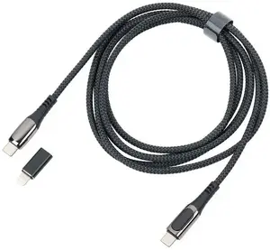 Charging Cable TROIKA SPEEDY XL black – USB charging and data cable, model CBL20/BK