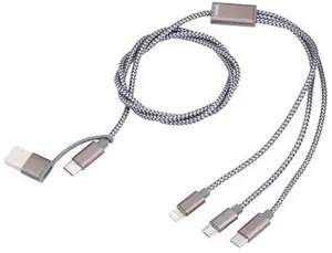 USB-C to USB-A charging cable TROIKA CBL30/GY, 1 m, gray
