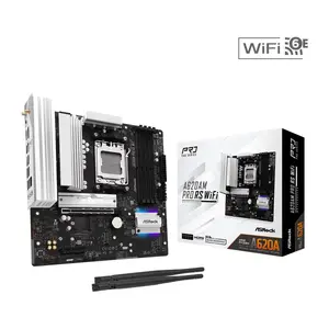 Motherboard ASROCK A620AM PRO RS WIFI AM5 microATX, AMD A620, 4×DDR5, Wi‑Fi, HDMI, DP, 3×M.2, 2×SATA, 7.1 audio, 1Gb LAN