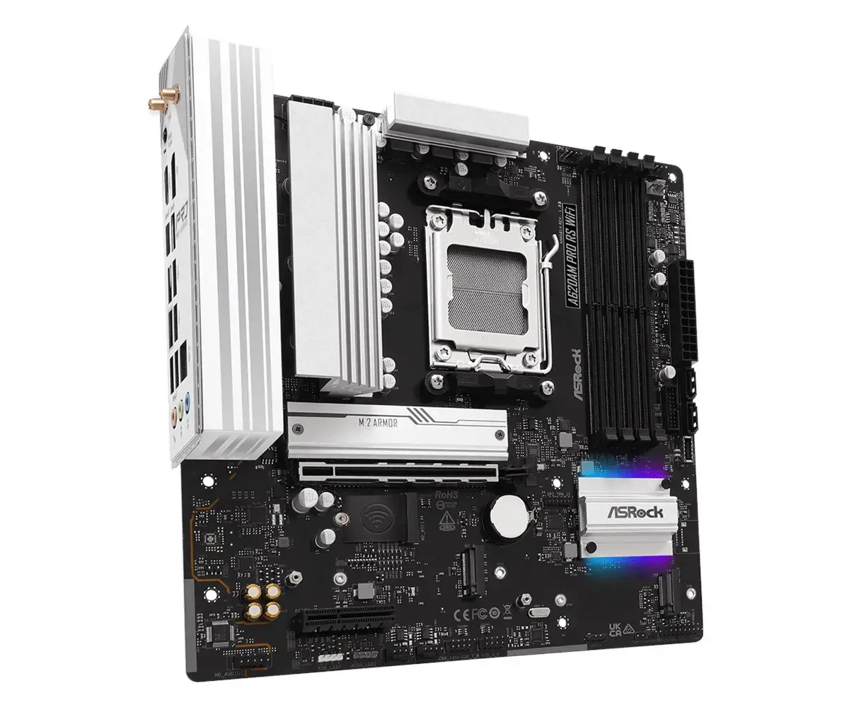 ASROCK A620AM PRO RS WIFI AM5 microATX материнская плата Photo 2