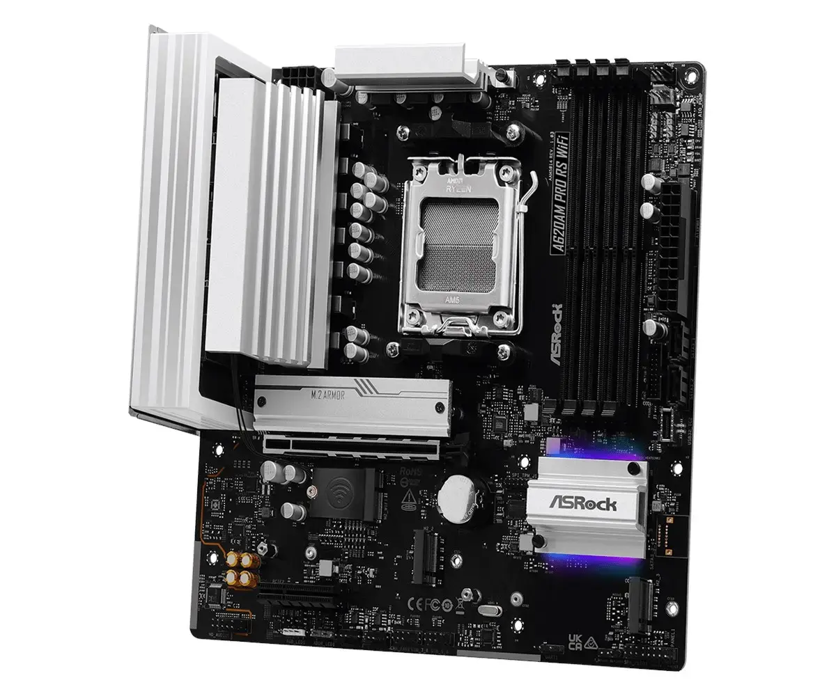 ASROCK A620AM PRO RS WIFI AM5 microATX материнская плата Photo 3