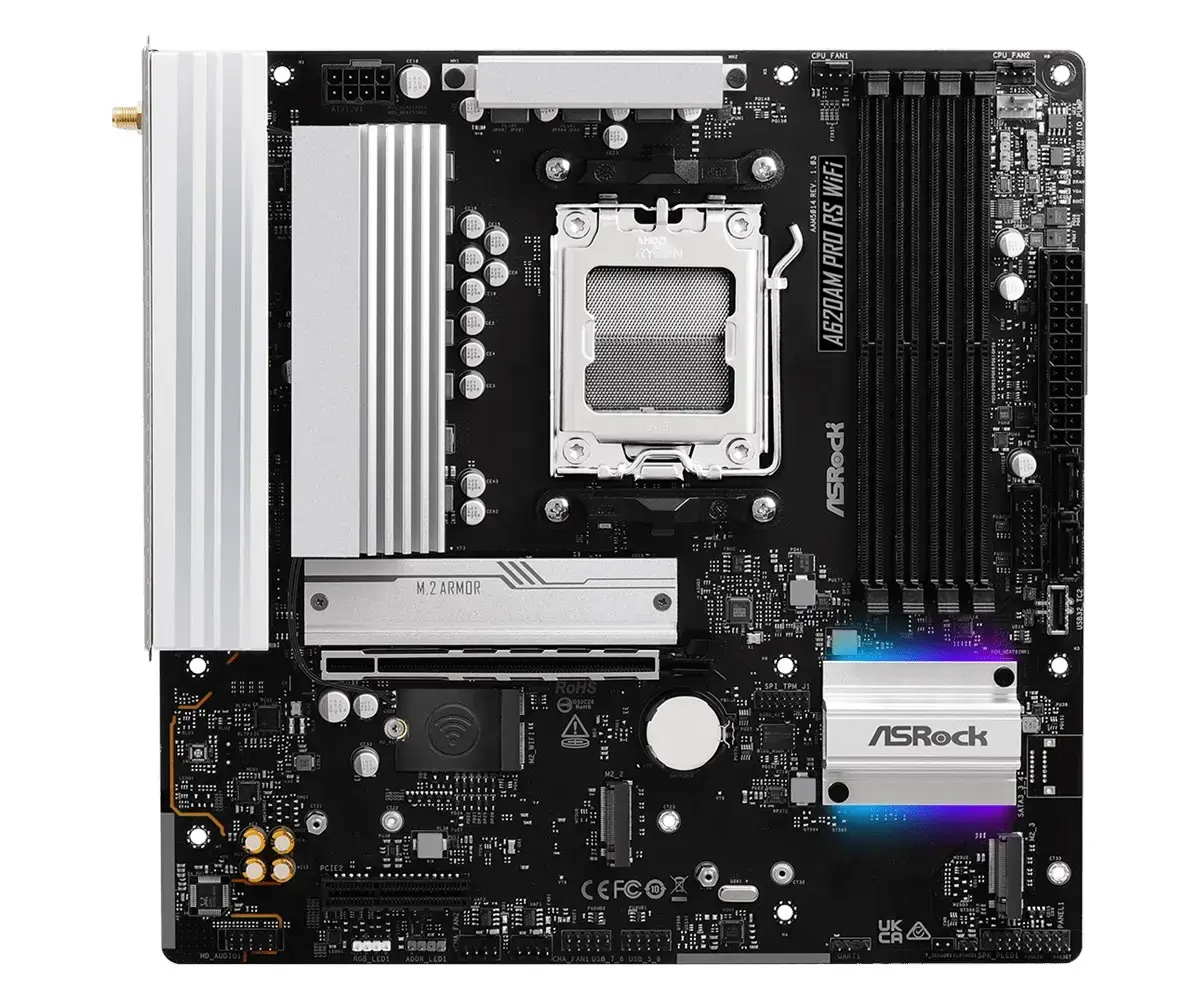 ASROCK A620AM PRO RS WIFI AM5 microATX материнская плата Photo 5