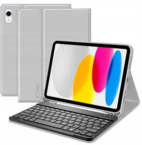 Keyboard case with stylus Tech-Protect SC for iPad 10.9" (2022, 2024/2025) — gray