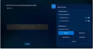 Dell Display and Peripheral Manager — personalizēta skaņa